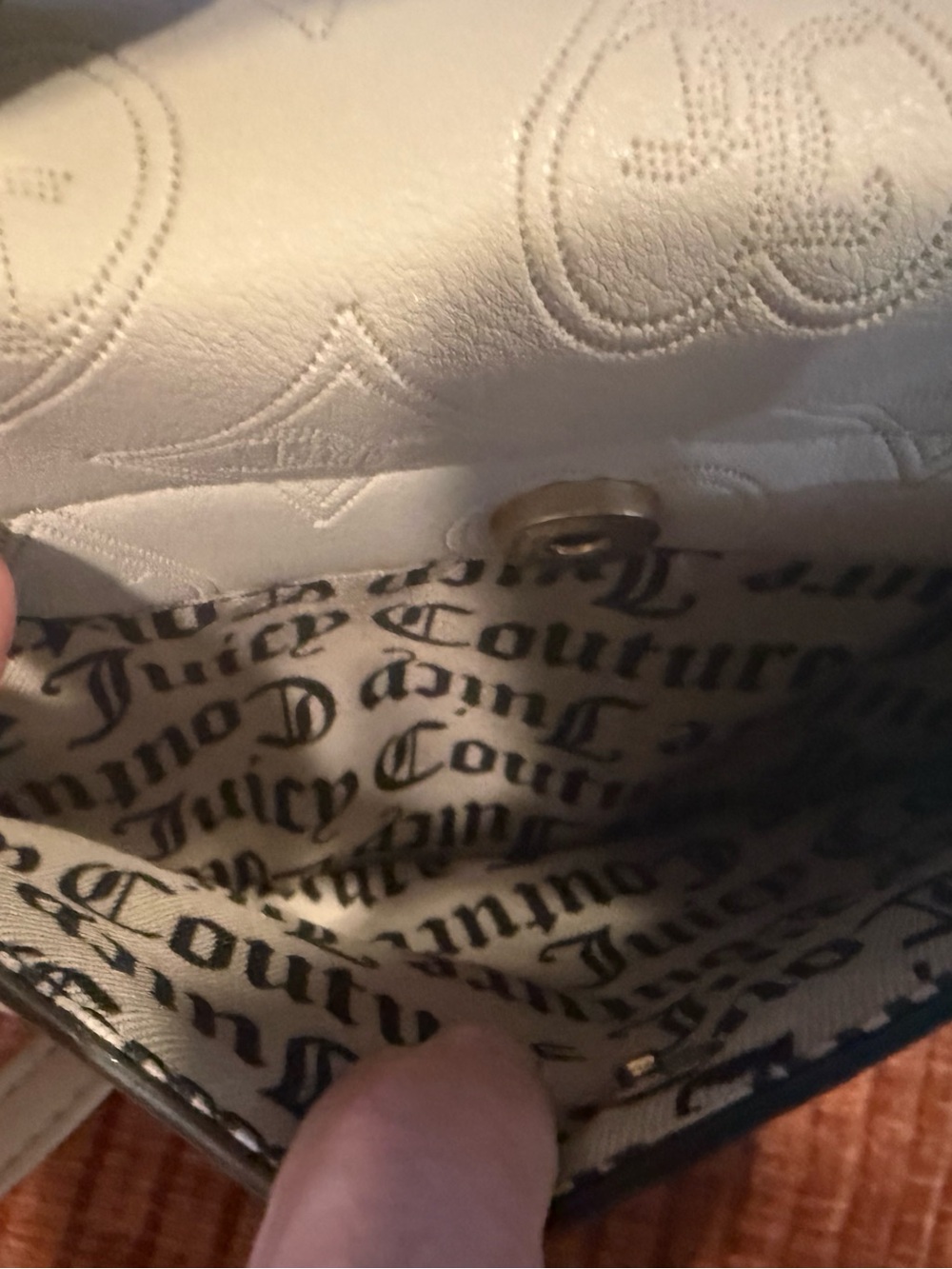 Juicy Couture Cream Mini Top-Handle Crossbody with Gold Hardware - Picture 8 of 14
